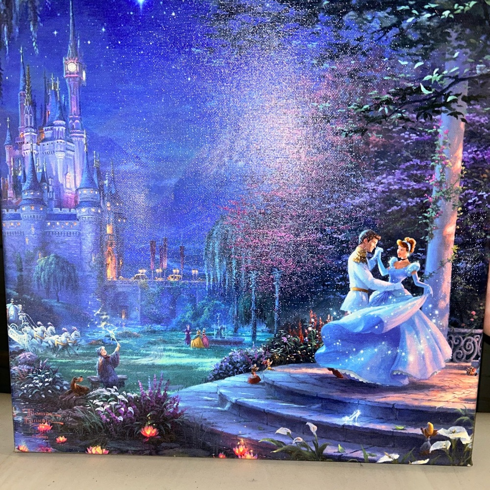 ''Cinderella Dancing in the Starlight'' Gallery Canvas by Thomas Kinkade Studios